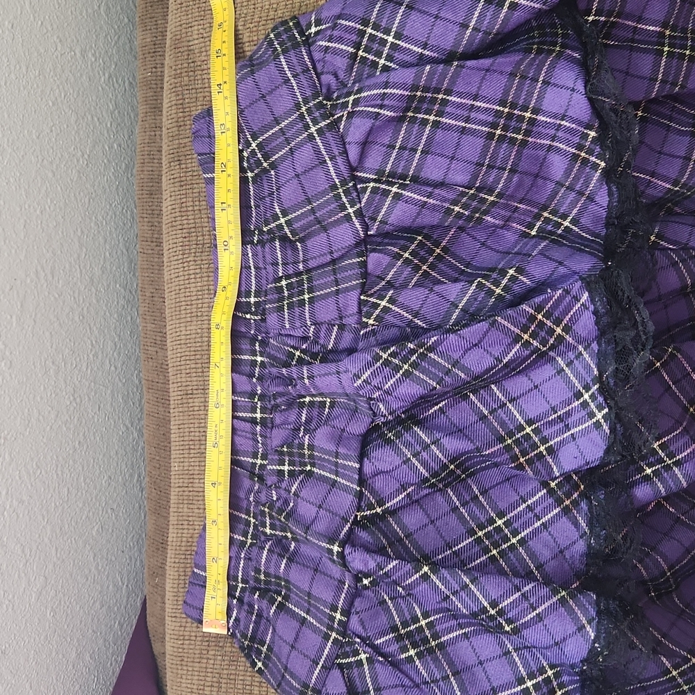 Purple school girl style skirt - Picture 3 of 4